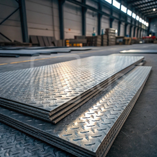 Лист алюминиевый рифленый дуэт 1,5х500 мм АМг5 ТУ 1-801-20-2008