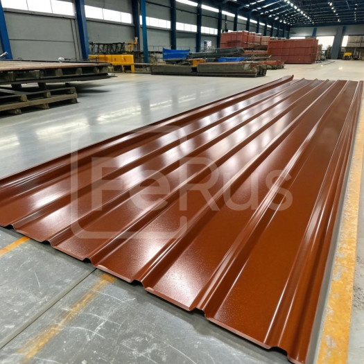 Профнастил С8 полиэстер (Zn100-180) 0,4х1150х800 мм, RAL 8004